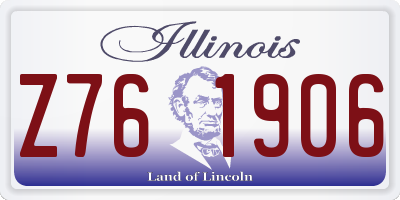 IL license plate Z761906