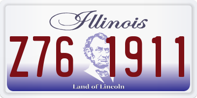 IL license plate Z761911