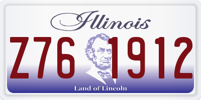 IL license plate Z761912