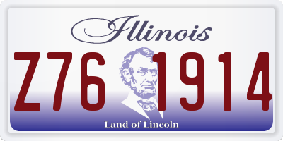 IL license plate Z761914