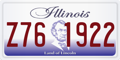 IL license plate Z761922