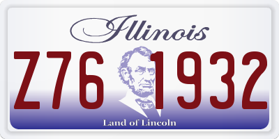 IL license plate Z761932