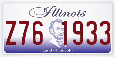 IL license plate Z761933