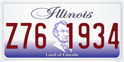 IL license plate Z761934