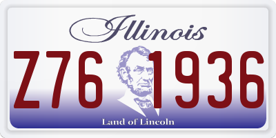 IL license plate Z761936