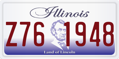 IL license plate Z761948