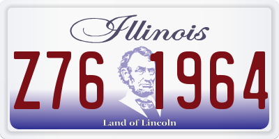 IL license plate Z761964