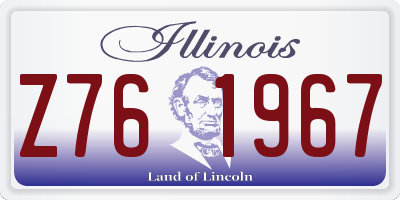 IL license plate Z761967