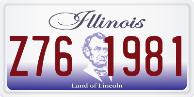 IL license plate Z761981