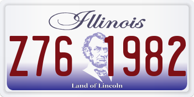 IL license plate Z761982