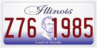IL license plate Z761985