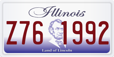 IL license plate Z761992