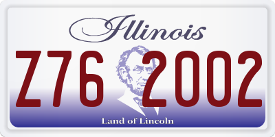 IL license plate Z762002