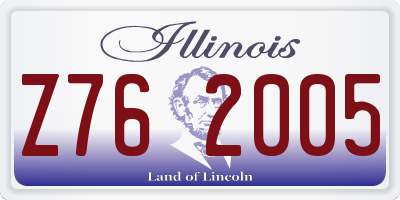 IL license plate Z762005