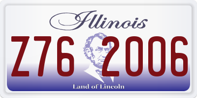 IL license plate Z762006
