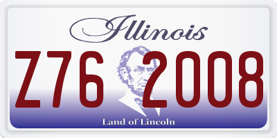 IL license plate Z762008
