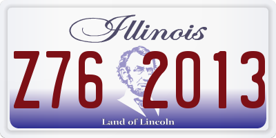 IL license plate Z762013