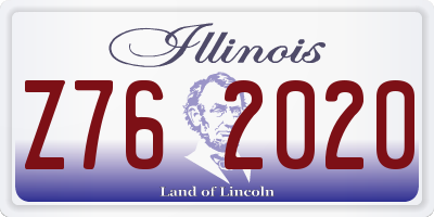 IL license plate Z762020