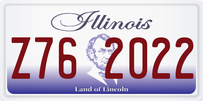 IL license plate Z762022