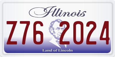 IL license plate Z762024