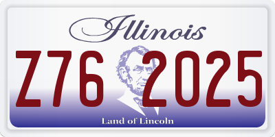 IL license plate Z762025
