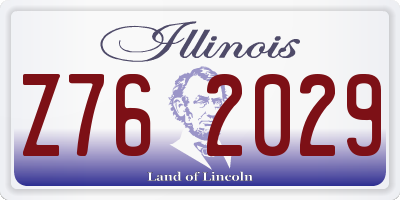 IL license plate Z762029