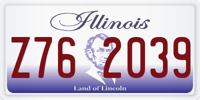 IL license plate Z762039