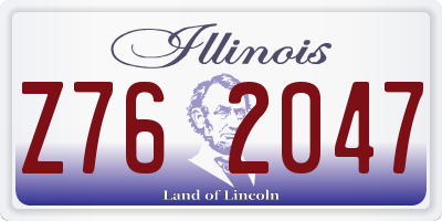 IL license plate Z762047