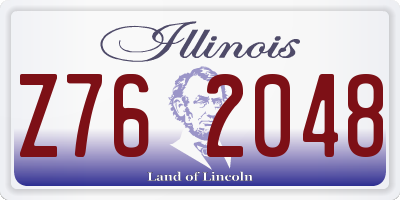 IL license plate Z762048