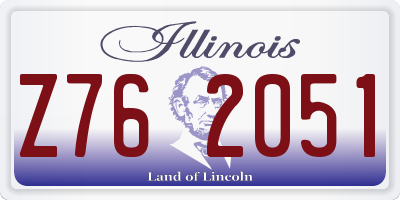 IL license plate Z762051