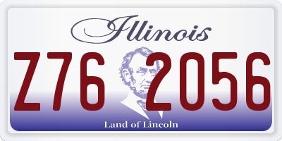 IL license plate Z762056