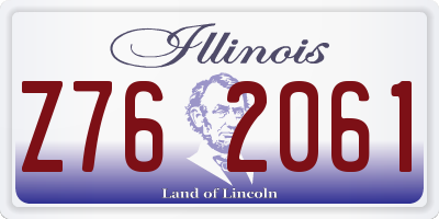 IL license plate Z762061
