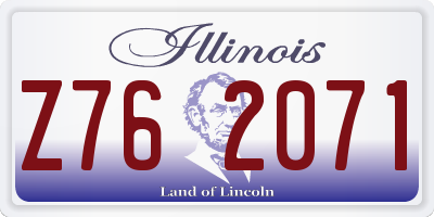 IL license plate Z762071