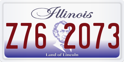 IL license plate Z762073
