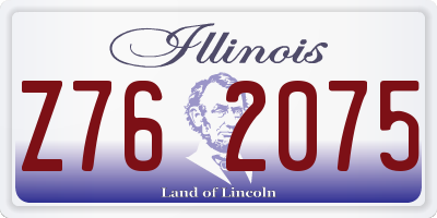 IL license plate Z762075