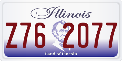 IL license plate Z762077