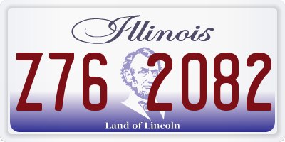 IL license plate Z762082