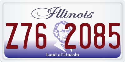 IL license plate Z762085