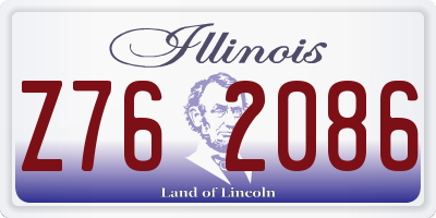 IL license plate Z762086