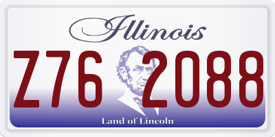 IL license plate Z762088