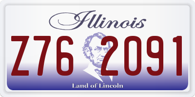 IL license plate Z762091