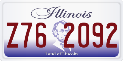 IL license plate Z762092