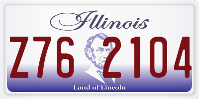 IL license plate Z762104