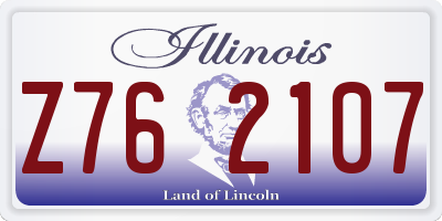 IL license plate Z762107