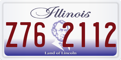 IL license plate Z762112