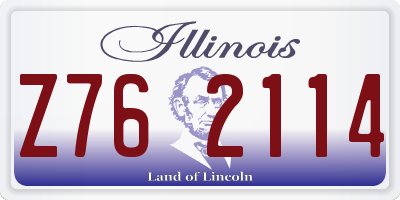 IL license plate Z762114