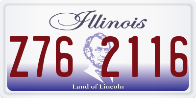 IL license plate Z762116