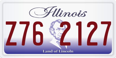 IL license plate Z762127