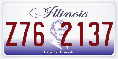 IL license plate Z762137