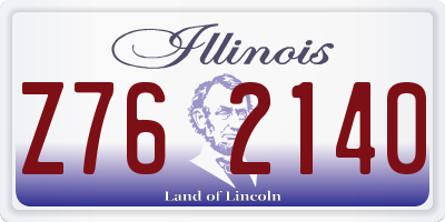 IL license plate Z762140